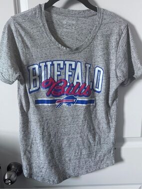 Team NFL Buffalo Bills Women’s Gray Logo Tee-Small